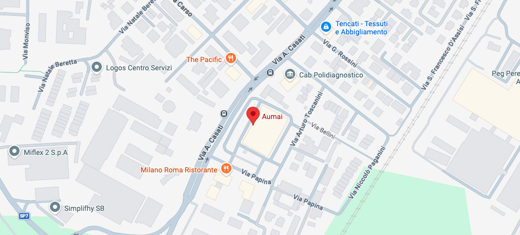 Posizione del negozio Aumai a Arcore su Google Maps